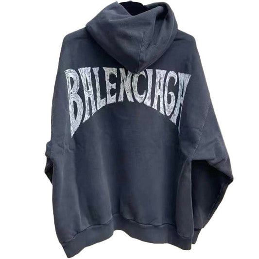 BALENCIAGA Nw Logo Print Hoodie SPRING24