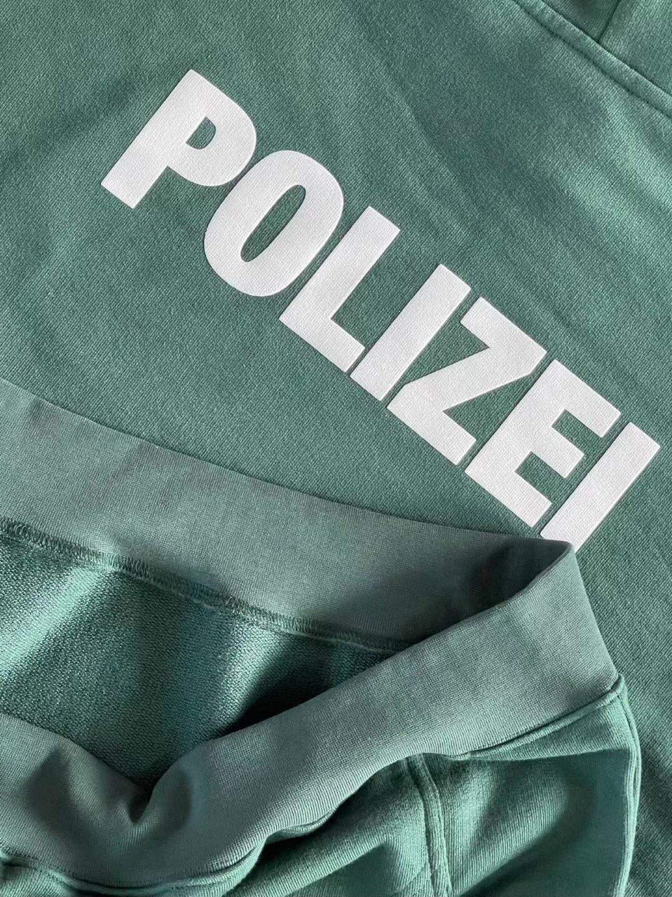 VETEMENTS Green Polizei Printed Hoodie