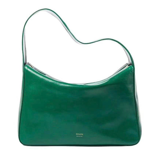 KHAITE ELENA Green Leather Shoulder Bag