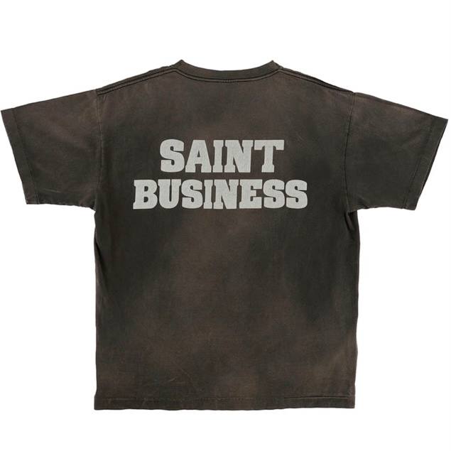 SAINT MICHAEL SNT Anthracite Printed T-Shirt