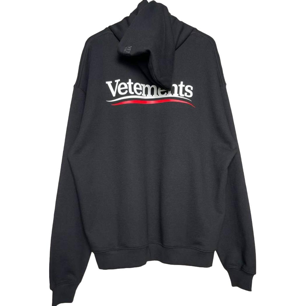 VETEMENTS Logo Printed Drawstring Hoodie