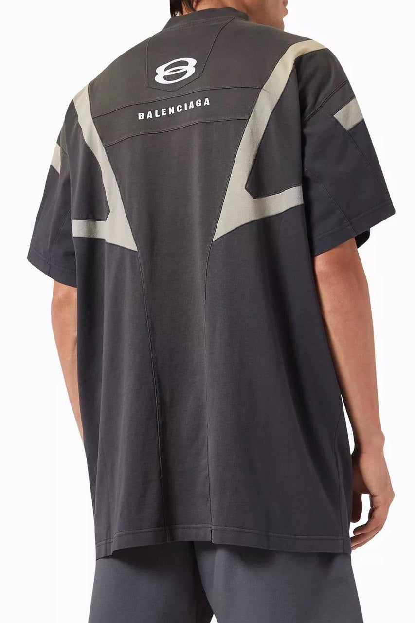 BALENCIAGA Unity Sports Icon Biker T-Shirt Oversized In Black