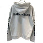 BALENCIAGA S TYPE ZIP-UP HOODIE REGULAR FIT IN OFF WHITE/BLACK