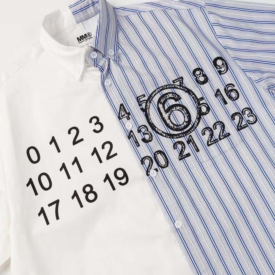 MM6 MAISON MARGIELA Spliced Numbers-Motif Shirt