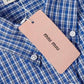 MIU MIU Check Shirt 'Blue'