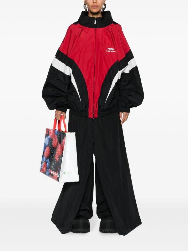 BALENCIAGA Off Shoulder Tracksuit Sports Icon Jacket