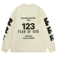 FEAR OF GOD x RRR 123 White Long Sleeve T-Shirt