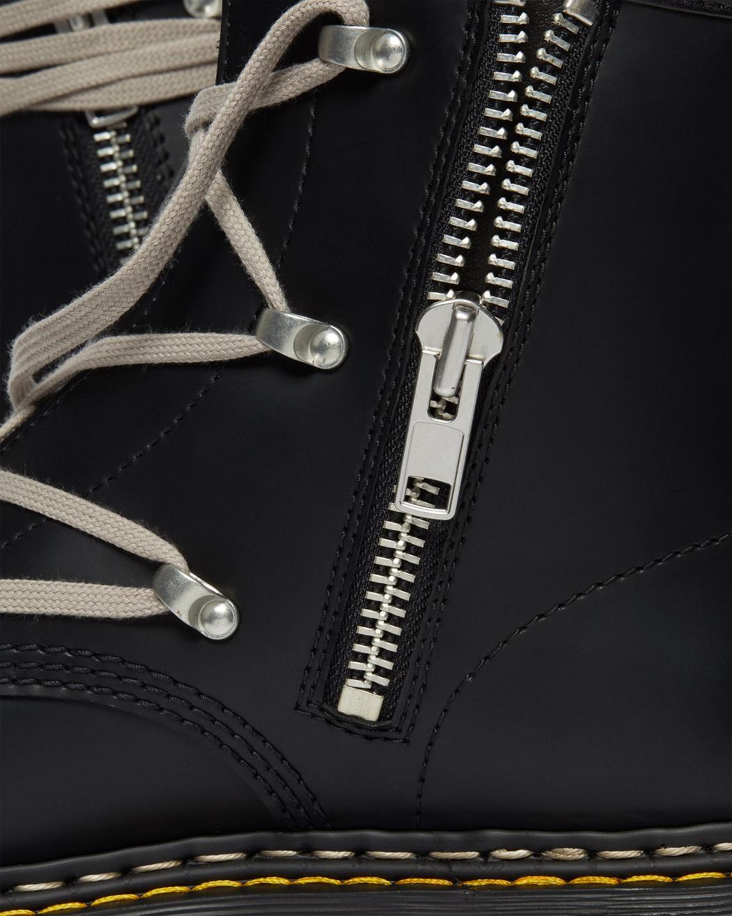 RICK OWENS x DR. MARTENS 1460 Bex Leather Lace Up Boots