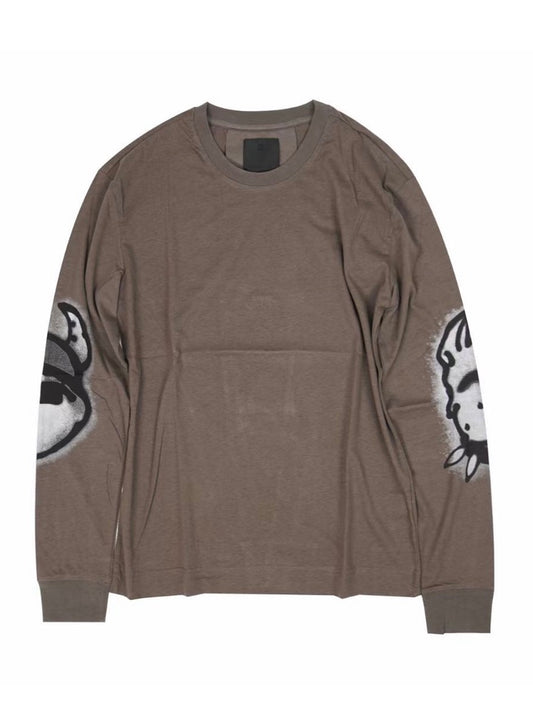 GIVENCHY Long Sleeve Brown T-Shirt