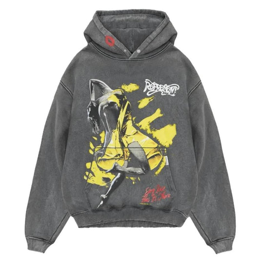 REPRESENT Every Rose Vintage Grey Hoodie