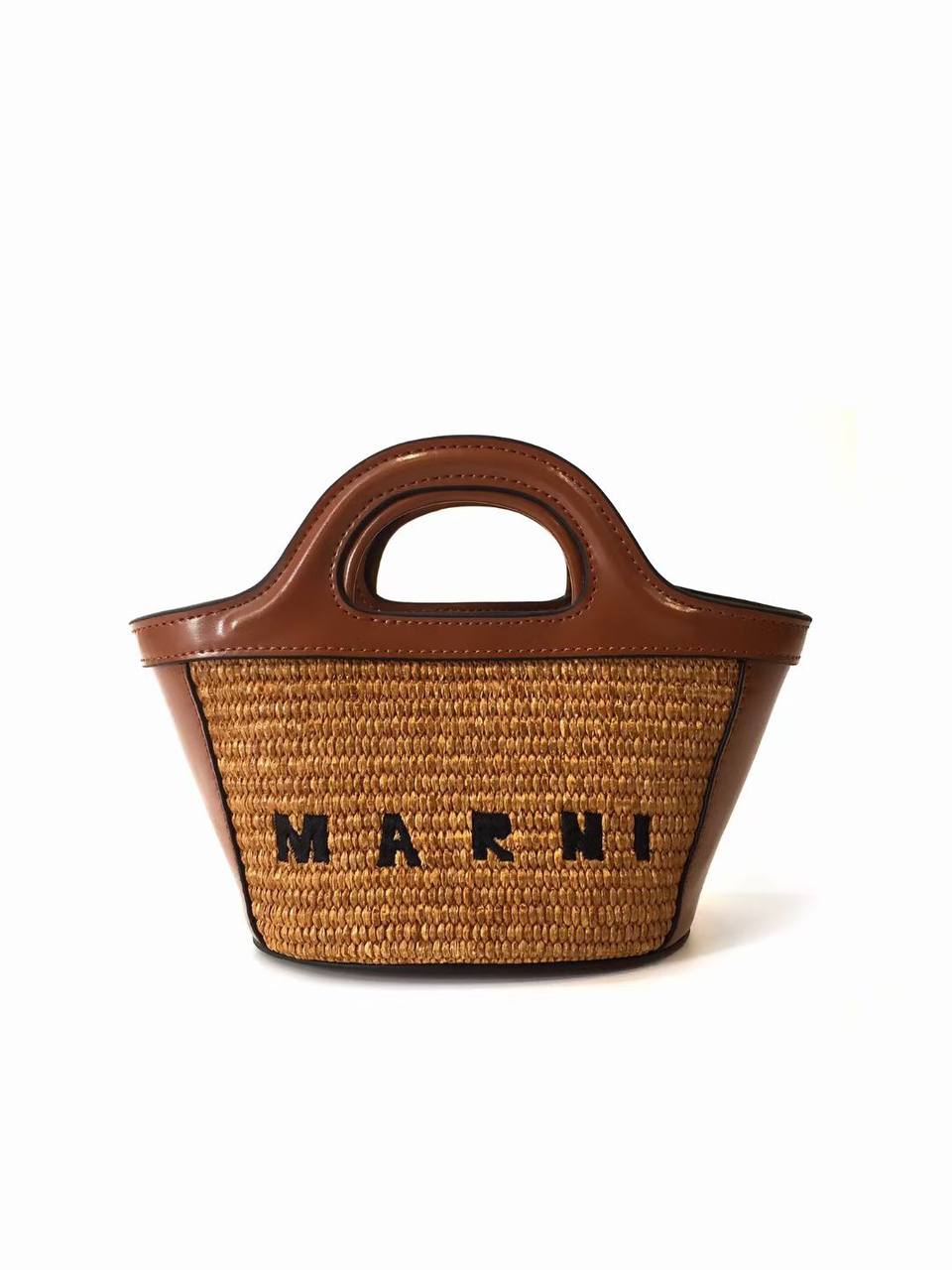 MARNI Leather and Raffia TROPICALIA Bag