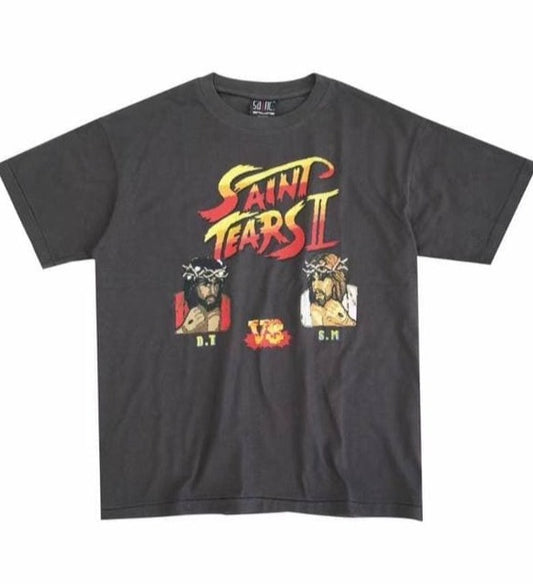 SAINT MICHAEL Street Fighter T-Shirt Vintage Denim