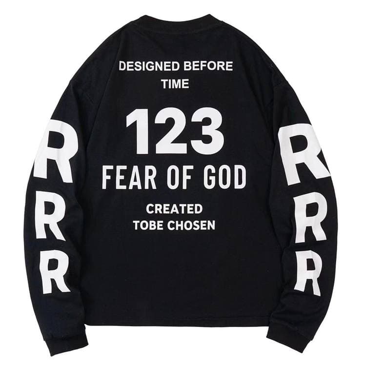 FEAR OF GOD x RRR 123 Long Sleeve Black T-shirt – OUTGUM