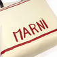 MARNI Beige Logo Print PVC Tote Bag