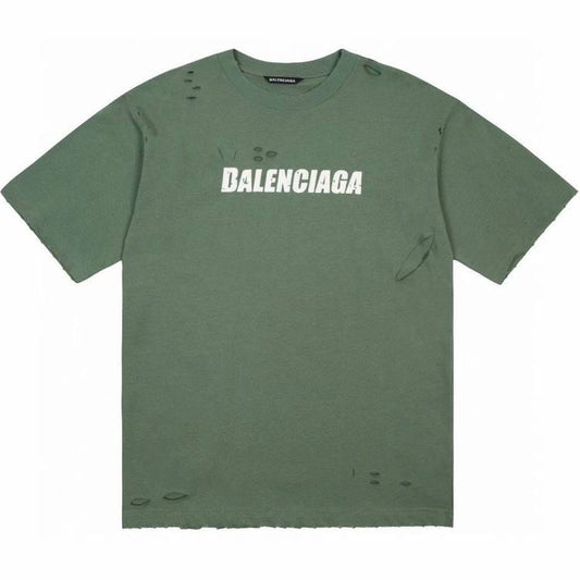 BALENCIAGA Distressed Logo-Print T-Shirt