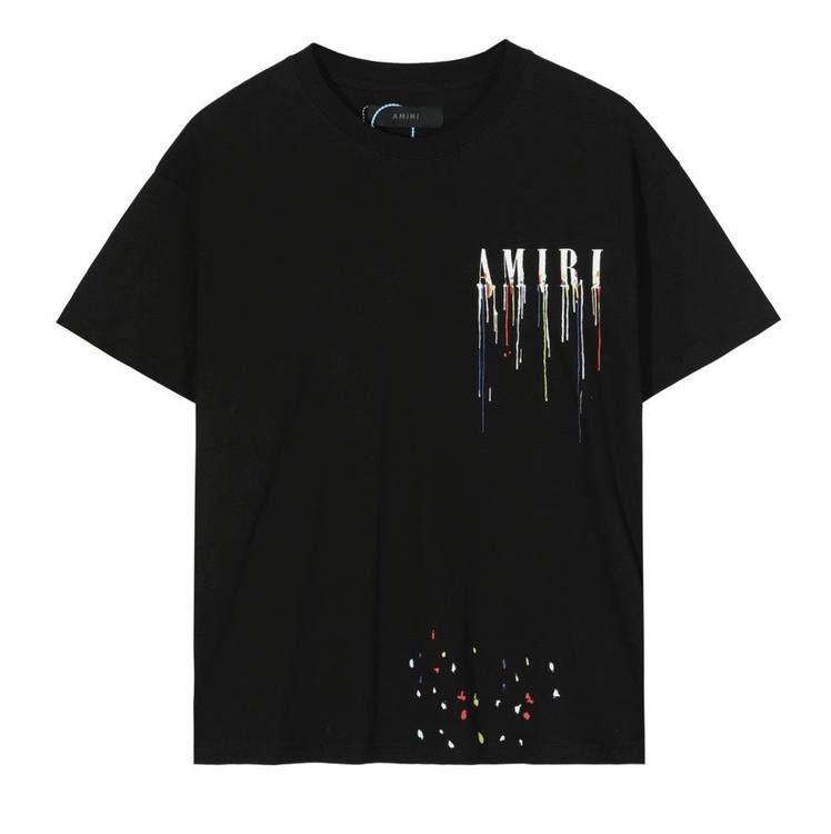 AMIRI Paint Drip Core Logo Tee Black T-Shirt