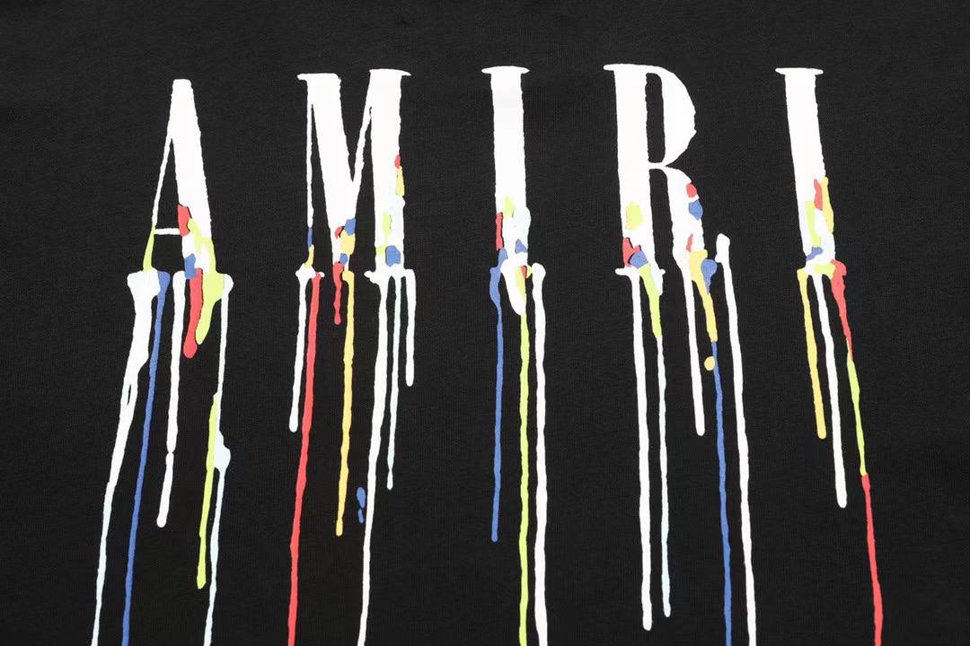 AMIRI Paint Drip Core Logo Tee Black T-Shirt