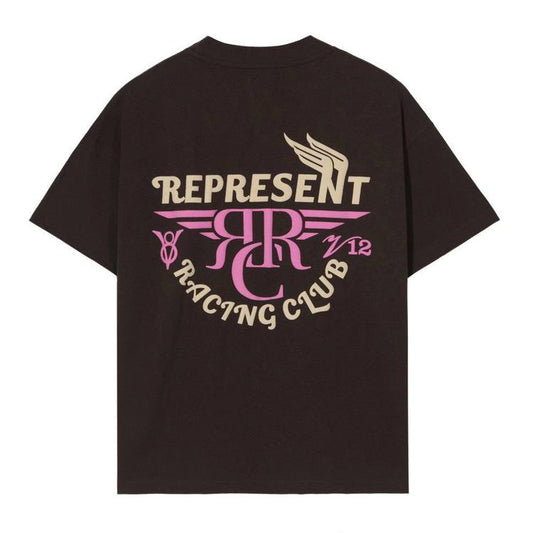 REPRESENT Brown Logo-Print T-Shirt