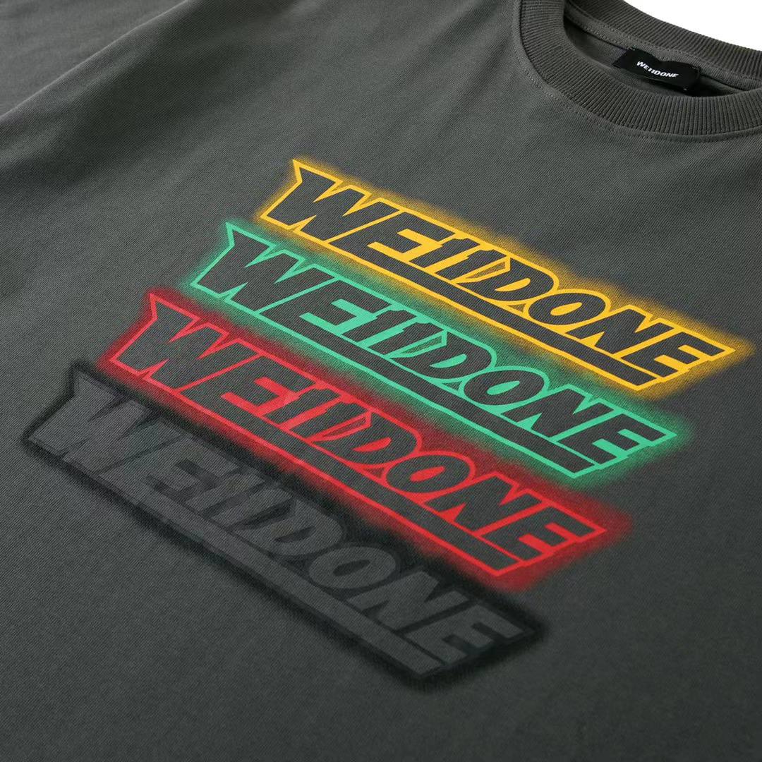 We11done Black Logo-Print T-Shirt