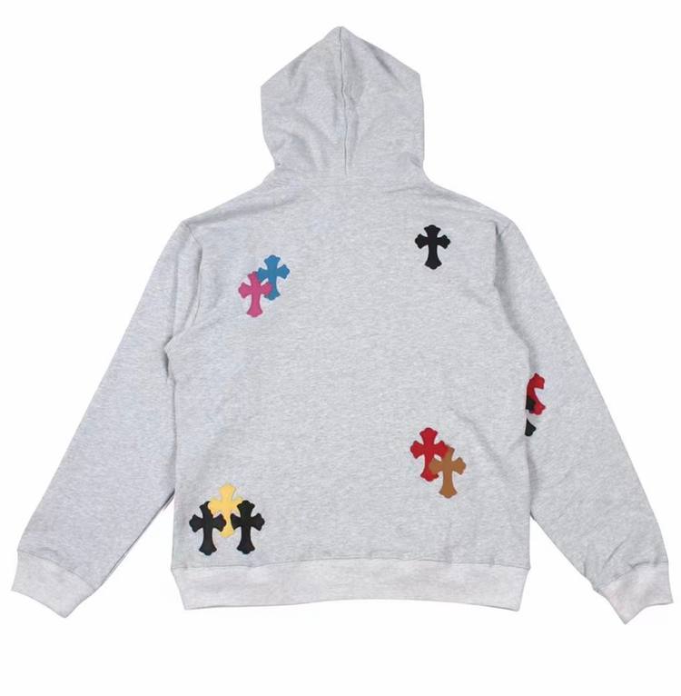 Grey chrome hearts discount hoodie