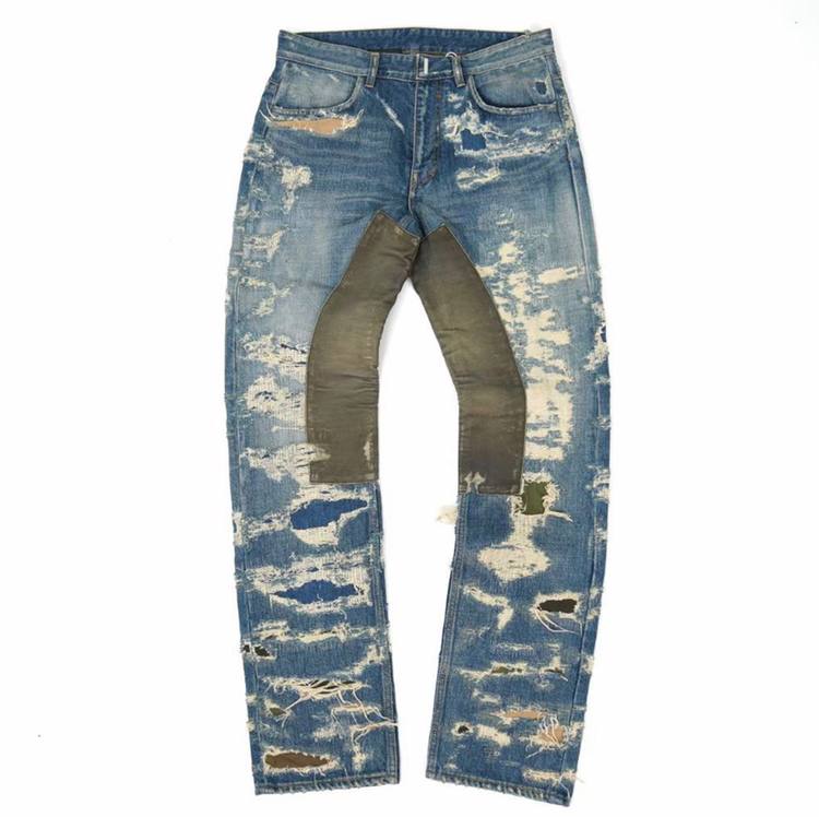 GIVENCHY Moleskin-Patch Distressed Slim-Leg Jeans