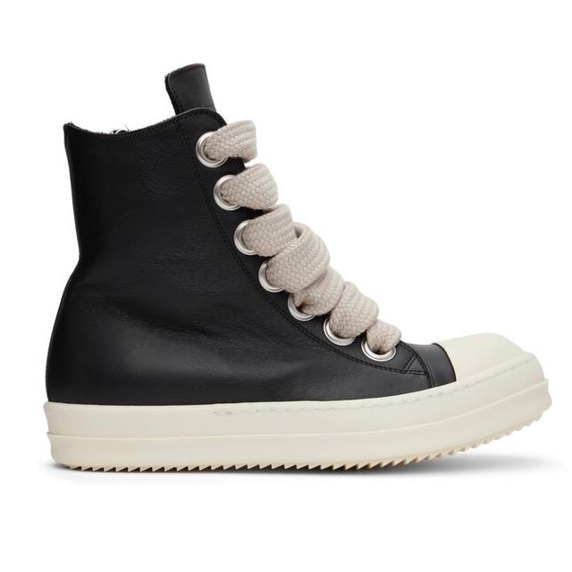 RICK OWENS Jumbo Lace High Top Leather Sneakers – OUTGUM