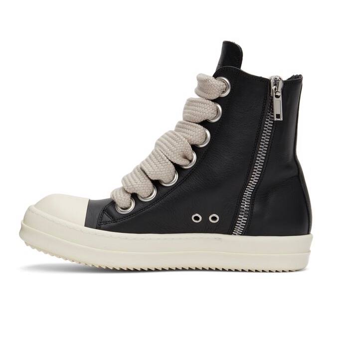 RICK OWENS Jumbo Lace High Top Leather Sneakers