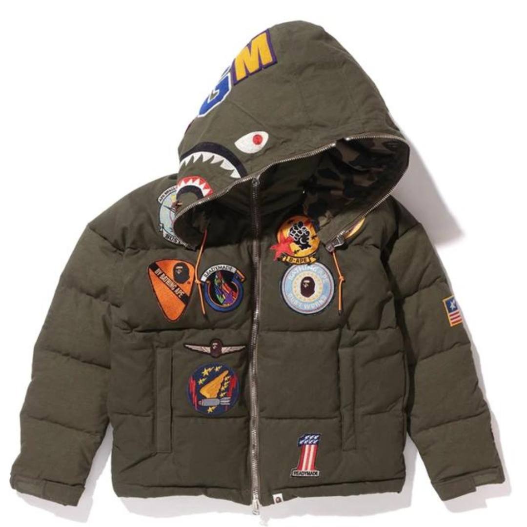 BAPE X Readymade Shark Hoodie Down Jacket – OUTGUM