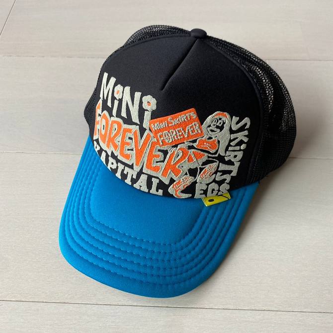 KAPITAL Legs Mini Skirts Forever Trucker Black/White Hat