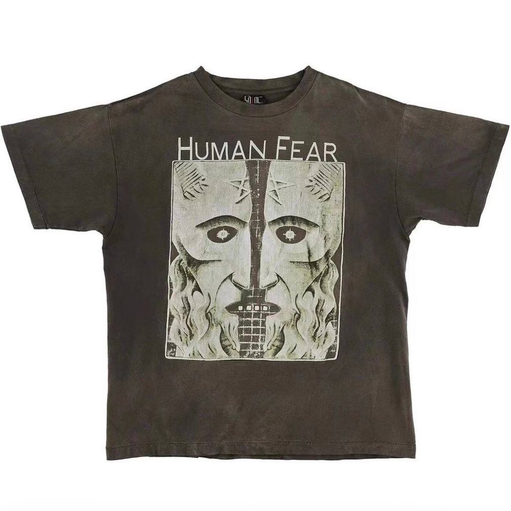 SAINT Mxxxxxx Human Fear T-Shirt Vintage Black