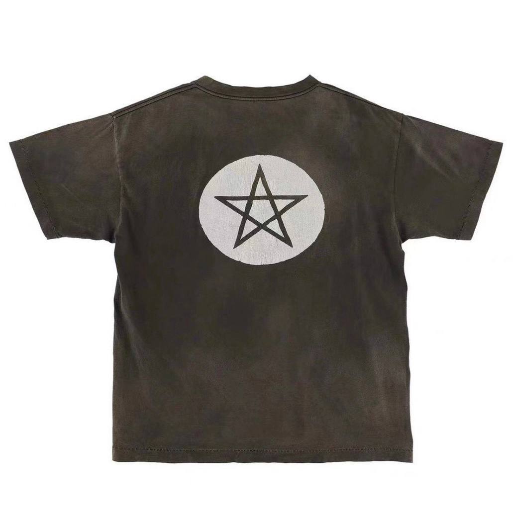 SAINT Mxxxxxx Human Fear T-Shirt Vintage Black