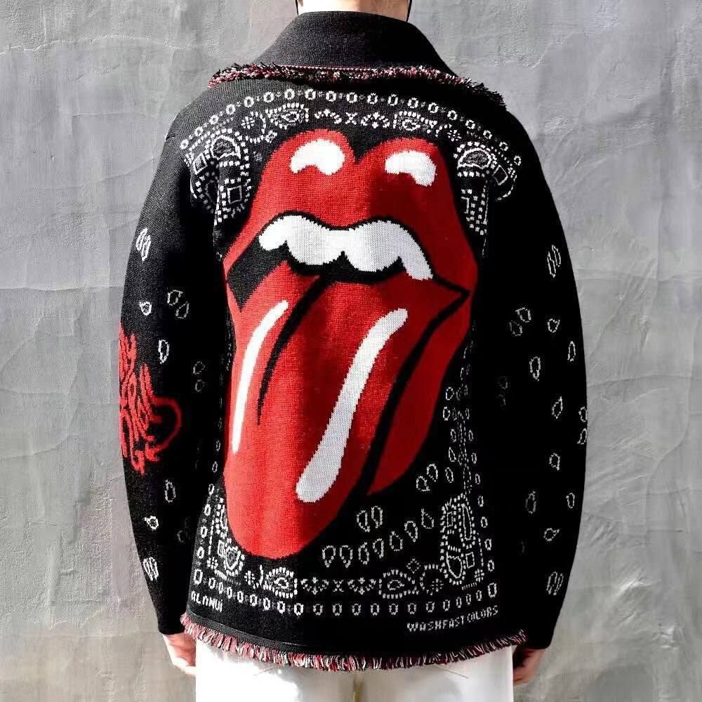 ALANUI Patterned Intarsia-Knit It's Only Rock'n'Roll Icon Cardigan