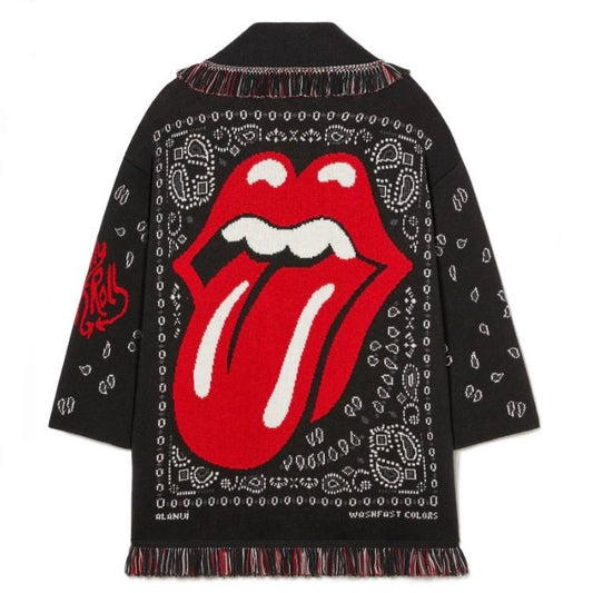 ALANUI Patterned Intarsia-Knit It's Only Rock'n'Roll Icon Cardigan