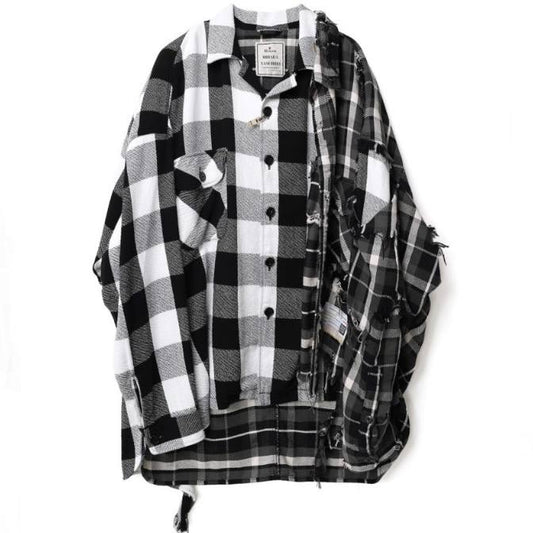 MAISON MIHARA YASUHIRO Plaid Check-Print Button-Up Shirt