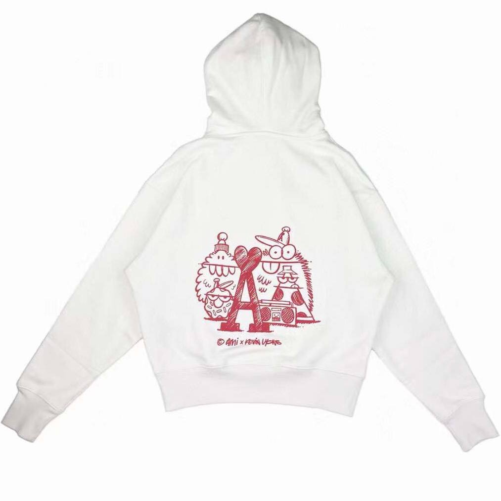 KEVIN LYONS X AMI White Hoodie