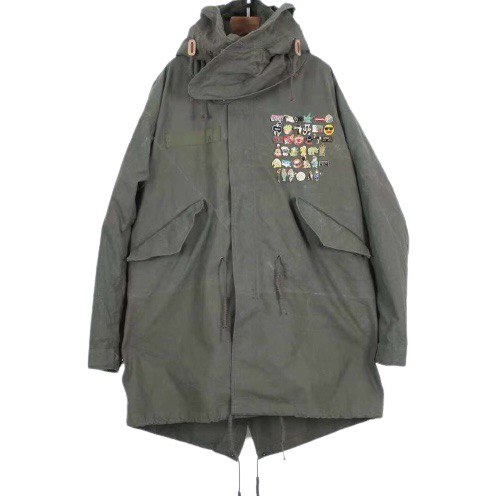 READYMADE Pin-Embellished Fishtail Parka