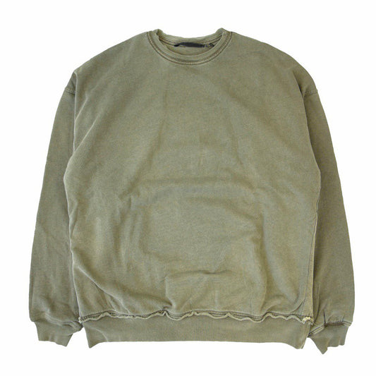 HAIDER ACKERMANN  Double Layer Crewneck Khaki Sweatshirt