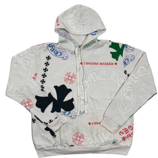 CHROME HEARTS Stencil Grey Hoodie