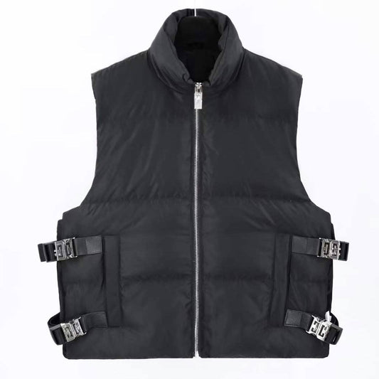 GIVENCHY Sleeveless Puffer Jacket With Metallic Details