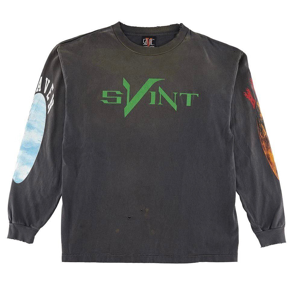 SAINT MICHAEL Black Skull Vl Long Sleeve T-shirt