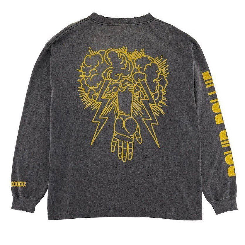 SAINT MICHAEL Graphic-Print Long-Sleeve T-shirt