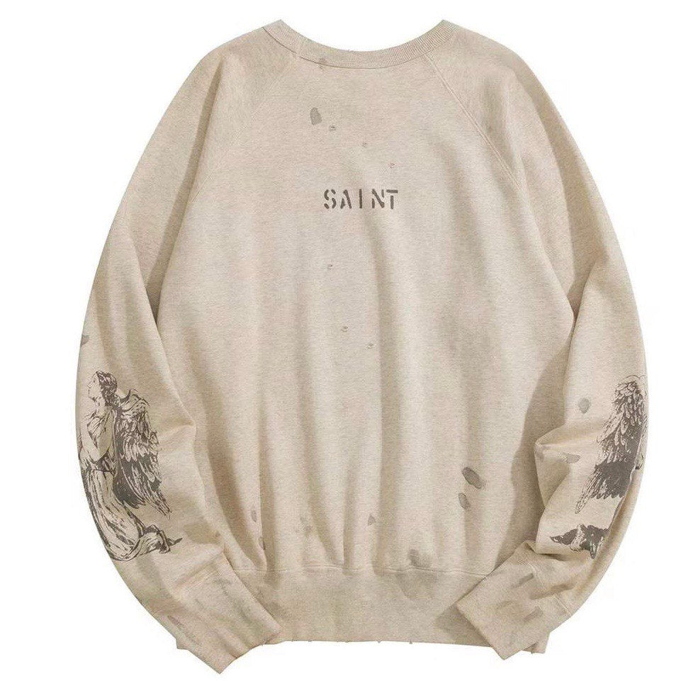 SAINT MICHAEL Jesus Beige Sweatshirt