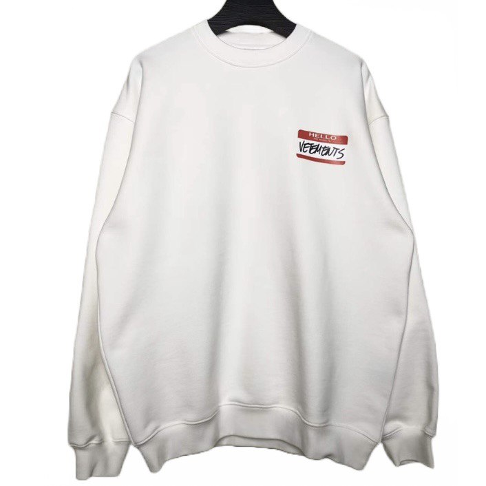 VETEMENTS My Name Is tag-print sweatshirt