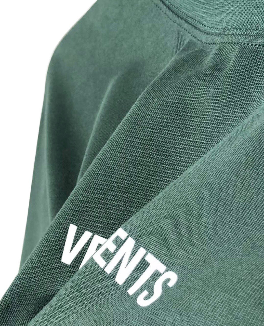 VETEMENTS Police Green Long-sleeved T-shirt