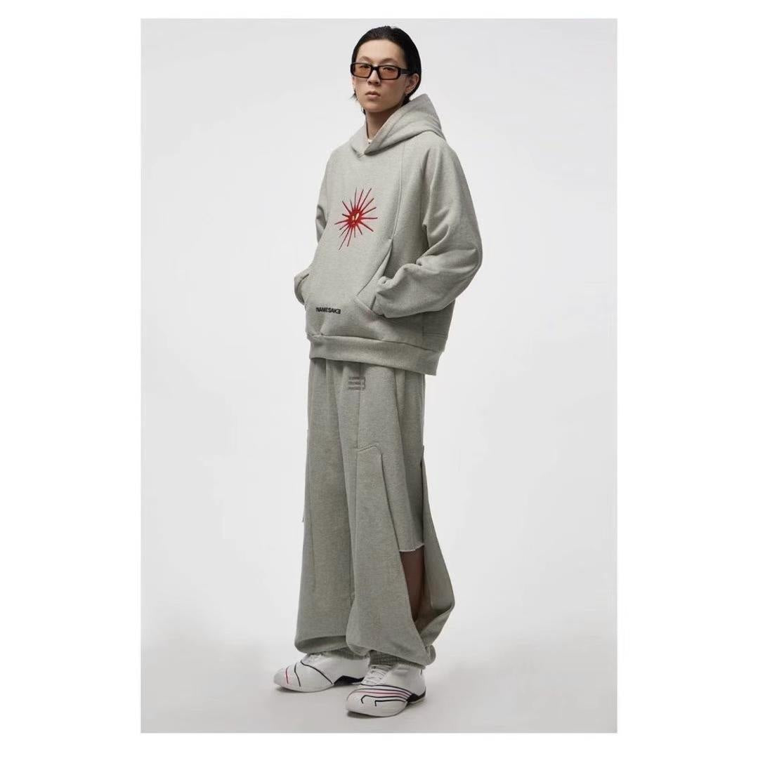 NAMESAKE Joey Off Court Embroidered Hoodie In Grey – OUTGUM