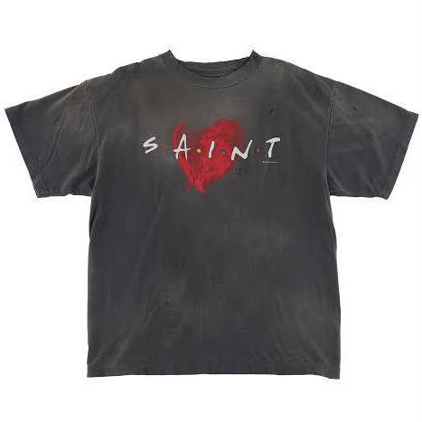 SAINT MICHAEL Heart Print T-shirt