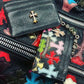 CHROME HEARTS Unisex Logo CardHolder with crosses