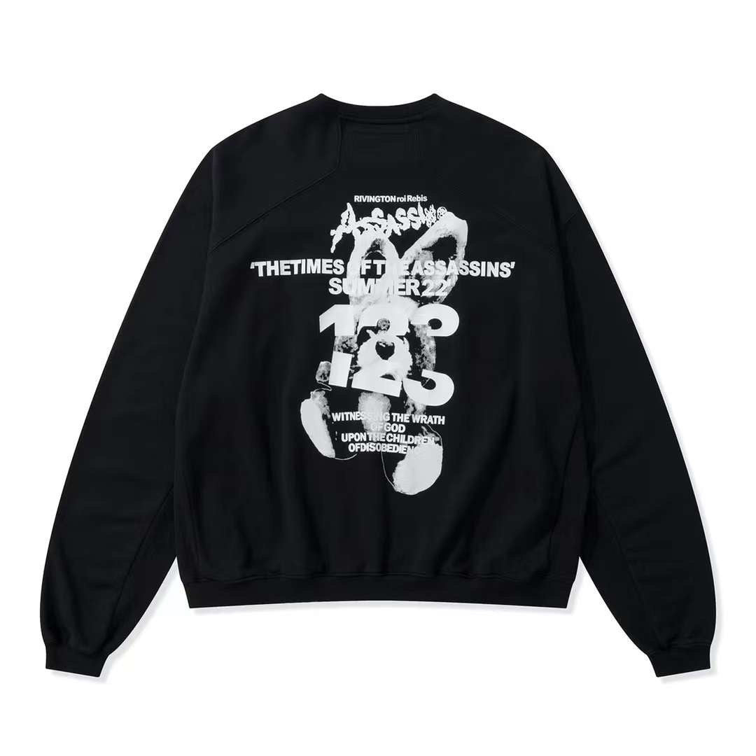 RIVINGTON roi Rebis RRR-123 Assassins Black Sweatshirt – OUTGUM