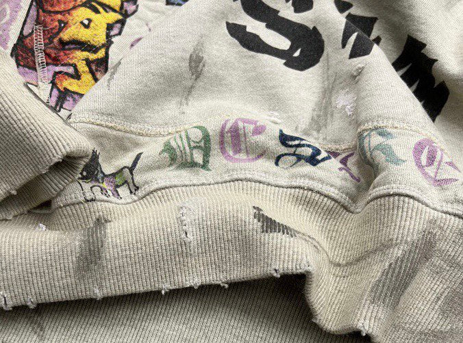 SAINT MICHAEL  Graffiti Print Hoodie