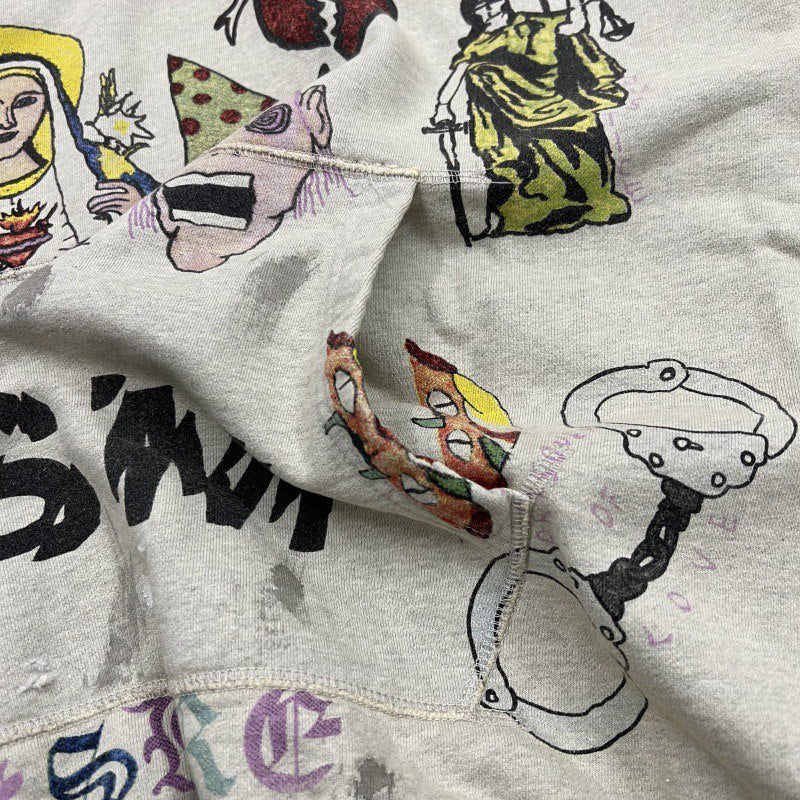 SAINT MICHAEL  Graffiti Print Hoodie